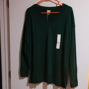 a new day dark green sweater